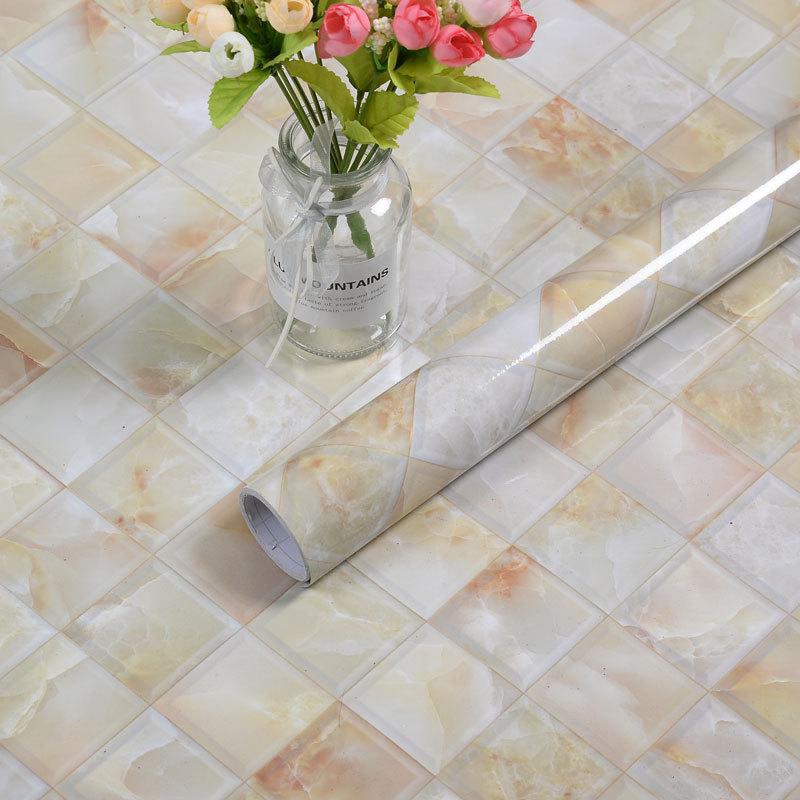 Водонепроницаемые самоклеящиеся наклейки с мраморным узором для столов и обеденных столов Diamond Jade