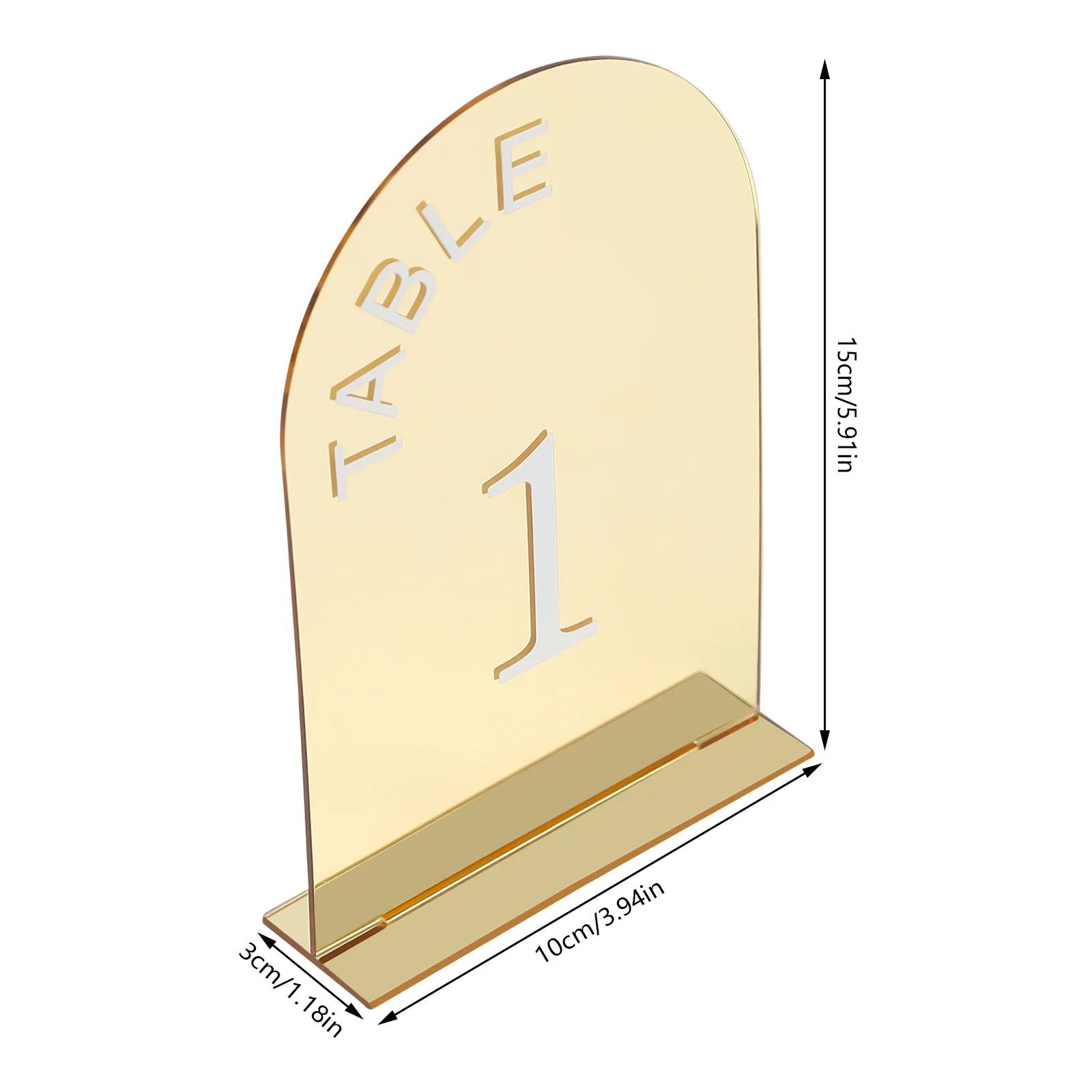 10*3*15см 20 Золотых Акриловых Номеров Столов, Номера Столов для Вечеринки, Номера Свадебных Столов золотой