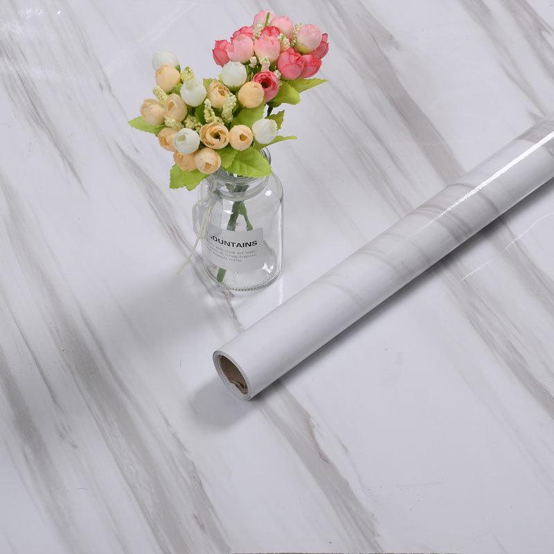 Водонепроницаемые самоклеящиеся наклейки с мраморным узором для столов и обеденных столов Jazz White